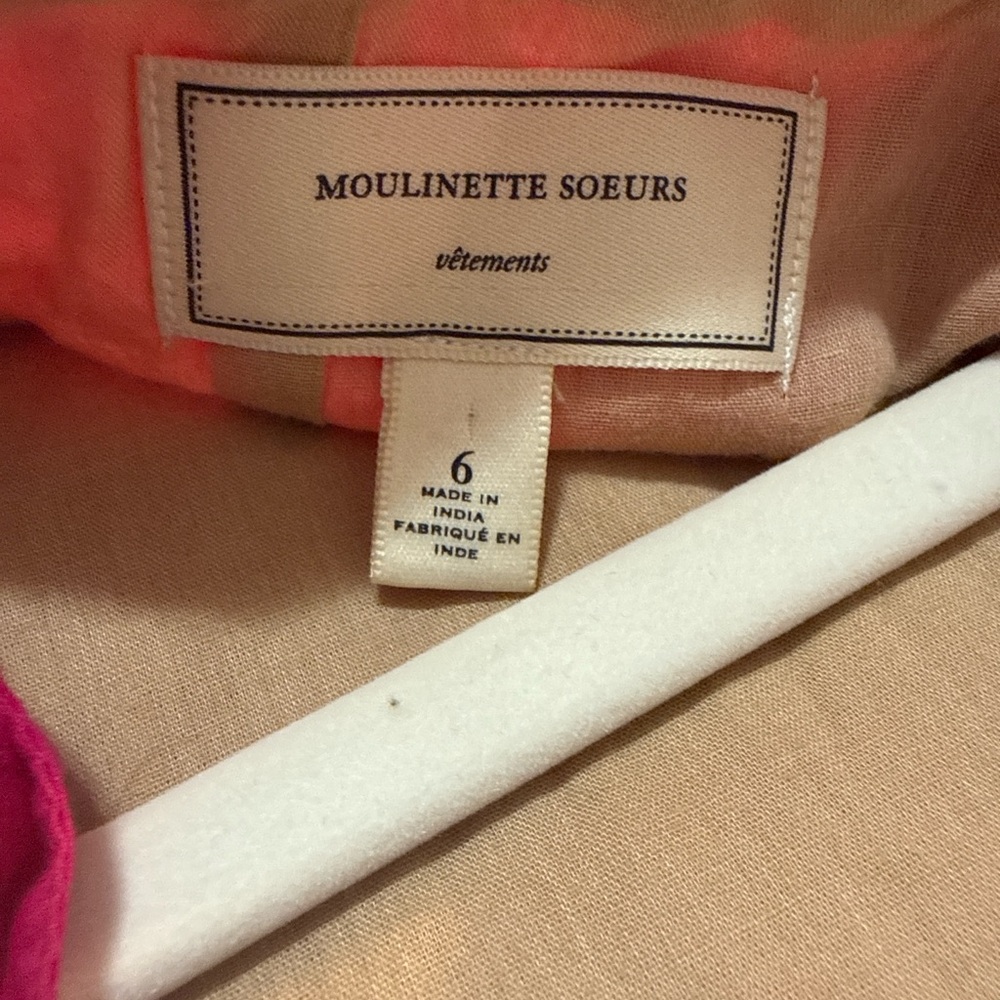 Anthropologie Moulinette Soeurs Fuchsia Lace Midi Dress - Picture 2 of 8